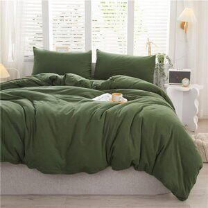 100% Jersey Knit Cotton Duvet Cover Set T-Shirt Feel Bedding Set Ultra Soft